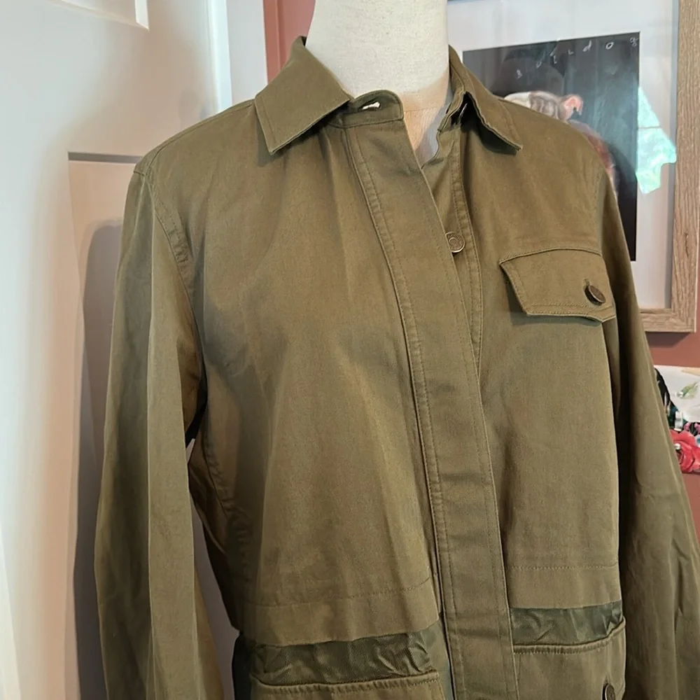 Alexander Wang women’s army Green Utility parka military 8 Relaxed jacket - Picture 3 of 15